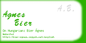 agnes bier business card